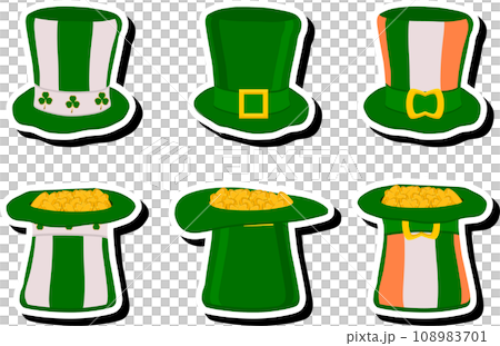 Beautiful illustration on theme of celebrating annual holiday St. Patrick's Day Beautiful illustration on theme of celebrating annual holiday St. Patrick's Day 108983701