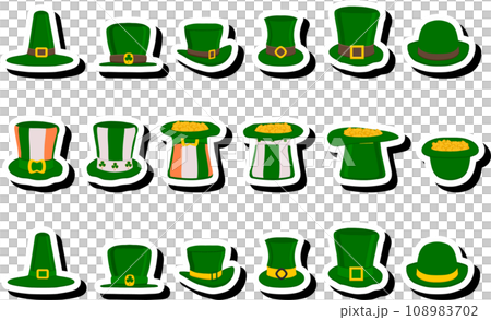 Beautiful illustration on theme of celebrating annual holiday St. Patrick's Day Beautiful illustration on theme of celebrating annual holiday St. Patrick's Day 108983702