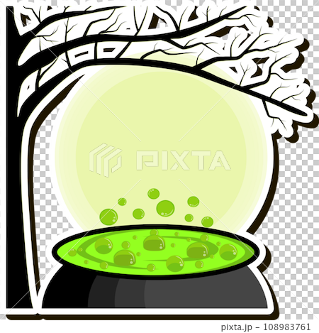 Illustration on theme sticker for celebration holiday Halloween with orange pumpkins Illustration on theme sticker for celebration holiday Halloween with orange pumpkins 108983761