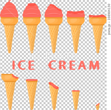 Big set various sweet tasty natural ice cream Big set various sweet tasty natural ice cream 108984130