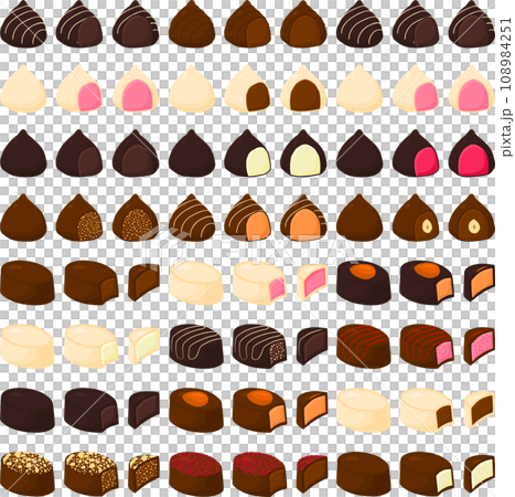 beautiful big set sweet chocolate candy bonbon beautiful big set sweet chocolate candy bonbon 108984251