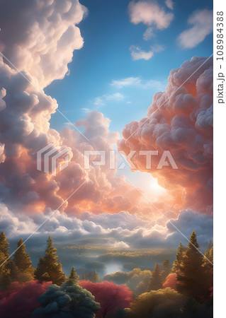 a clouds ultra hd realistic vivid colors highly detailed uhd drawing pen and ink perfect compos 108984388