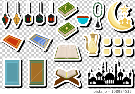 Beautiful illustration on theme of celebrating annual holiday Ramadan Beautiful illustration on theme of celebrating annual holiday Ramadan 108984533