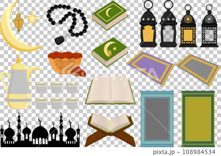 Collection accessory for celebration holiday Ramadan 108984534