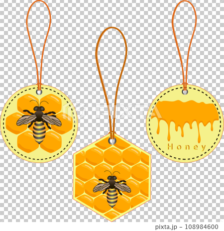 Various sweet tasty natural honey from honeycomb 108984600