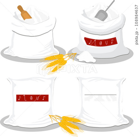 Set of big bags with natural product food 108984637