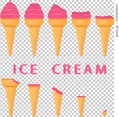 Big set various sweet tasty natural ice cream Big set various sweet tasty natural ice cream 108984645