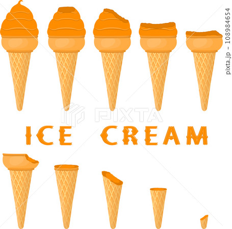 Big set various sweet tasty natural ice cream 108984654