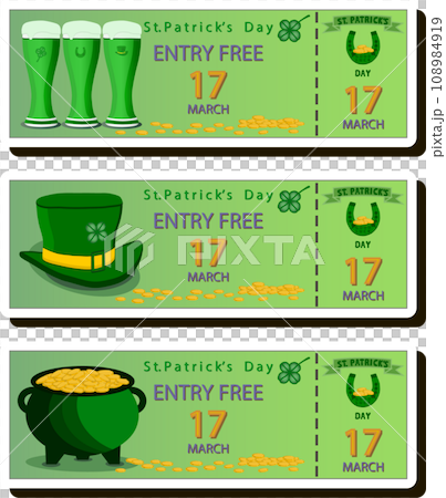 Beautiful illustration on theme of celebrating annual holiday St. Patrick's Day 108984919