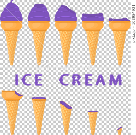 Big set various sweet tasty natural ice cream Big set various sweet tasty natural ice cream 108984931