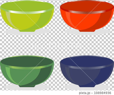 Set of empty glass soup bowls Set of empty glass soup bowls 108984936