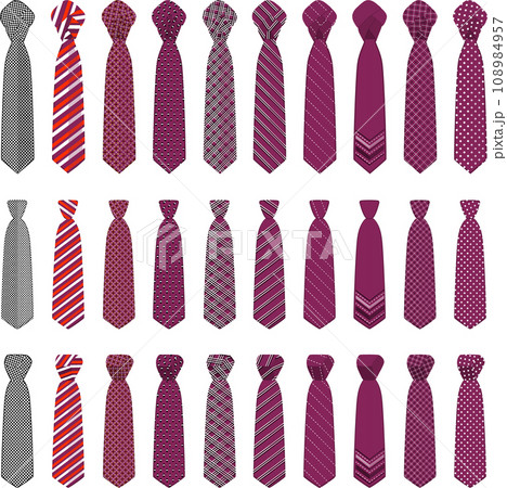 big set ties different types, neckties various size 108984957