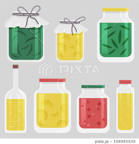 Canning vector illustration. Canning, transformative process turns fresh ingredients into jarred marvels Packaging and preserving, delicate dance turns raw food into stored treasures The potting 108985830