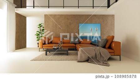 Project of a studio apartment with a modern style. 108985878