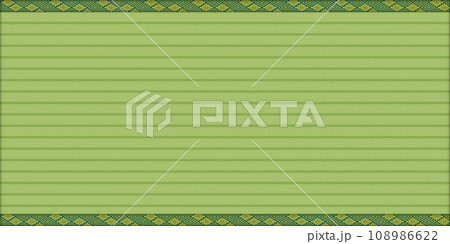 畳のパターンイラスト。ベクターデータの畳表と畳縁の柄はシームレスパターンとして登録されています 108986622