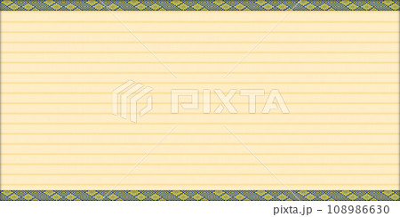 畳のパターンイラスト。ベクターデータの畳表と畳縁の柄はシームレスパターンとして登録されています 108986630