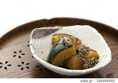 かぼちゃのそぼろ煮 かぼちゃのそぼろ煮 108986983