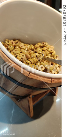 Olives in beautiful dishes in the assortment of a restaurant in one of the hotels in Turkey 108988792