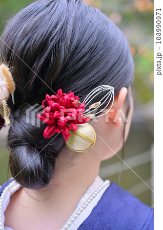 二十歳を迎えた日本人女性 成人式 振袖 ヘアーメイク 二十歳を迎えた日本人女性 成人式 振袖 ヘアーメイク 108990971