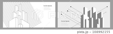 幾何学 抽象 建築 テクノロジー ビジネス 背景 セット 108992155