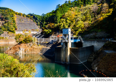 埼玉県飯能市　秋の名栗湖（有馬ダム） 108992865