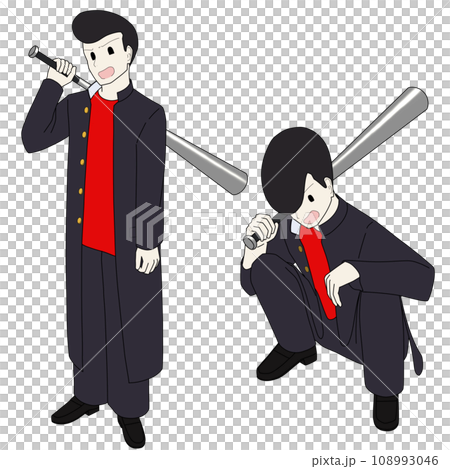 金属バットを持ったヤンキー 108993046