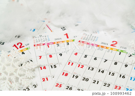 カレンダー 冬イメージ カレンダー 冬イメージ 108993462