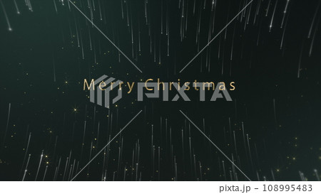 Merry Christmas golden text animated with sparkles effect and bokeh. Christmas spirits and mood. Motion design. 108995483