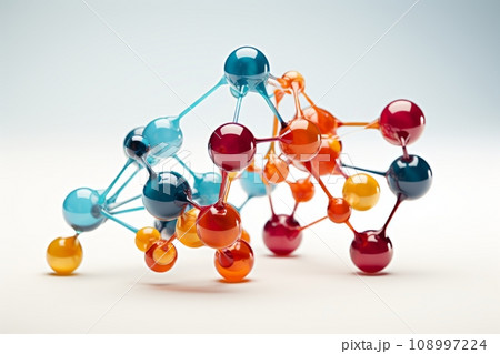 Neural network with electrical activity of neuron cells, 3D rendering illustration. Neuroscience, neuroscience, nervous system and impulse, brain activity, microbiology concepts. The artist's vision. 108997224
