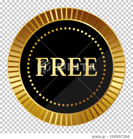 Luxury free emblem black & gold 108997266