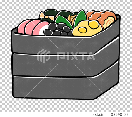 おせち　三段 108998128