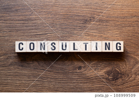 Consulting - word concept on building blocks, text Consulting - word concept on building blocks, text 108999509