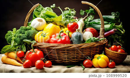 色とりどりの新鮮野菜 色とりどりの新鮮野菜 108999520