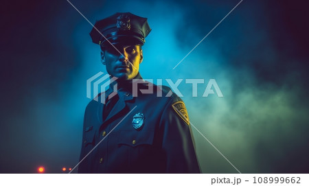 policeman at night. 108999662