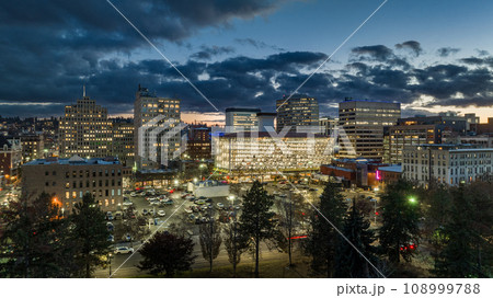 spokane sunset downtown tower main street 108999788
