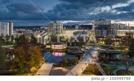 spokane sunset downtown tower main street 108999790