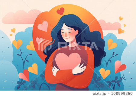 National Hugging Day. Two characters sharing a warm embrace National Hugging Day. Two characters sharing a warm embrace 108999860