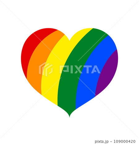 Rainbow heart abstract vector illustration 109000420