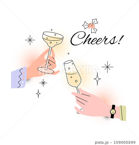 Cheers Champagne Glasses Cheers Champagne Glasses 109000899