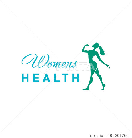 Womens health logo. Beauty woman. Womens health logo. Beauty woman. 109001760