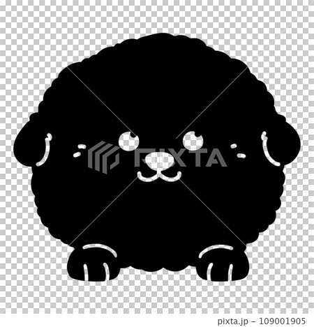 比熊小狗的臉和爪子的輪廓 比熊小狗的臉和爪子的輪廓 109001905