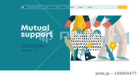 Mutual Support: Helping carry a heavy bag...のイラスト素材 [109004477] - PIXTA