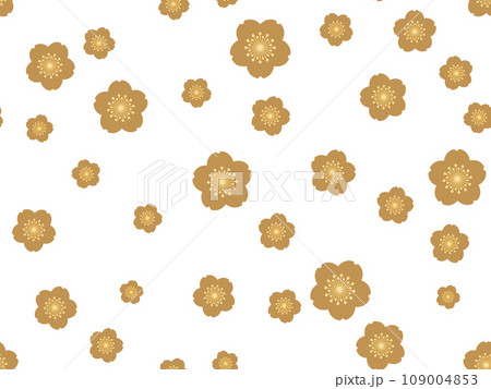 金の桜の壁紙（シームレス） 109004853