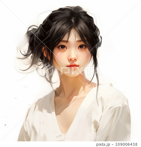 白い服の女性 109006438
