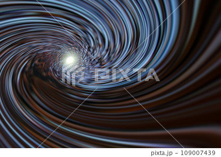 宇宙空間のワープをイメージした背景素材（ワームホール ・ブラックホールのイメージ） 109007439