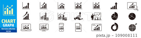 Chart Graph line icons set editable stroke vector Chart Graph line icons set editable stroke vector 109008111