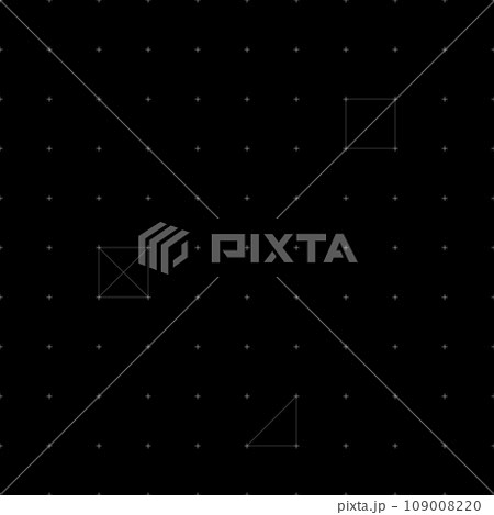 白い十字の記号のパターンと図形、黒背景、背景素材 白い十字の記号のパターンと図形、黒背景、背景素材 109008220