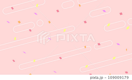 紙吹雪と流れる線の背景　色背景 109009179