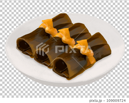 Osechi kelp rolls (with plate) Osechi kelp rolls (with plate) 109009724