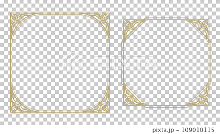 Elegant square decorative frame gold 109010115